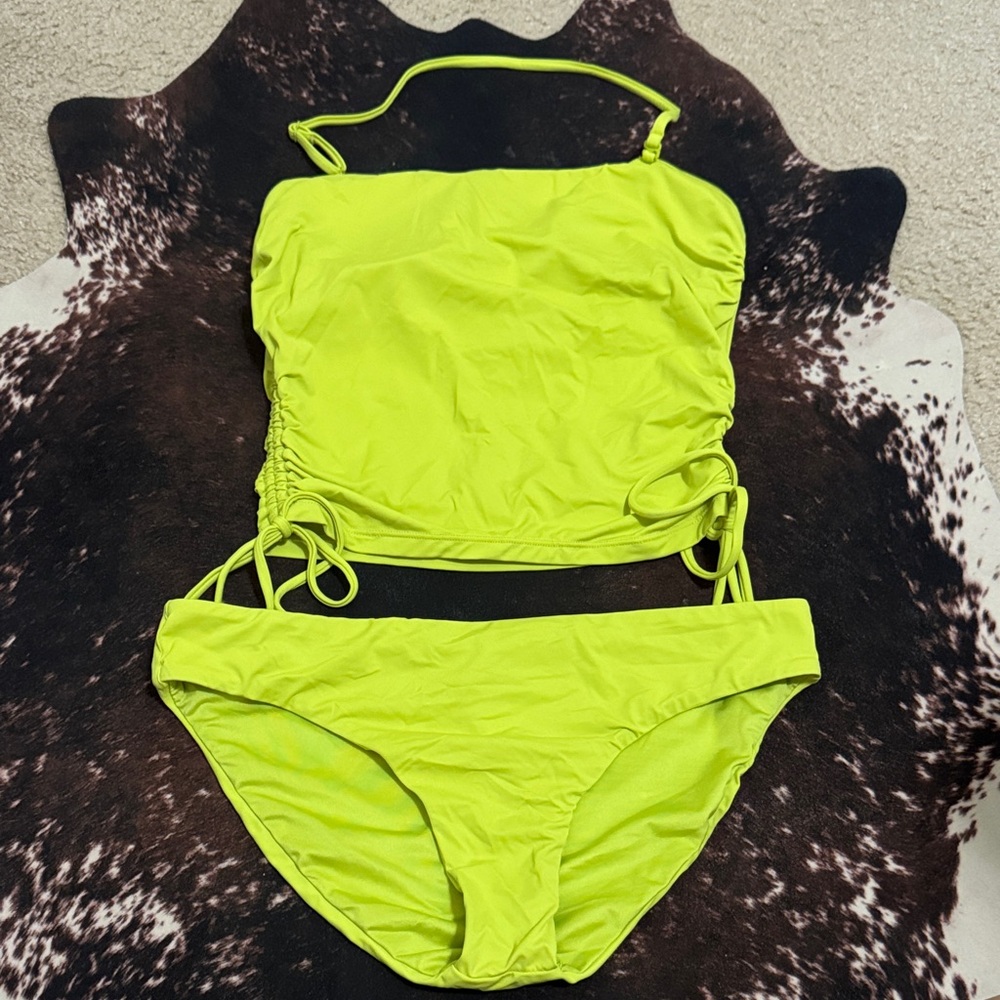 Roxy Neon Green Women's Swim Set
